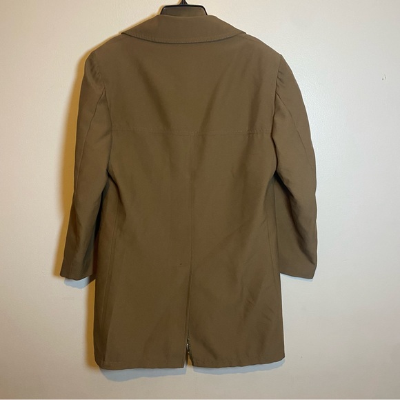 Richman Brothers Mens 44 Tan Trench Coat Removable Zip Lining Vintage Business - Picture 2 of 9